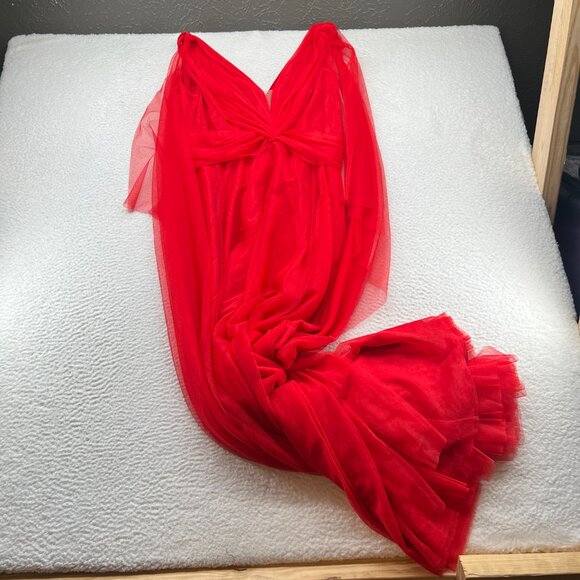 Angelika Jozefczyk/Wolf & Badger red tulle dress 10 - Picture 2 of 10